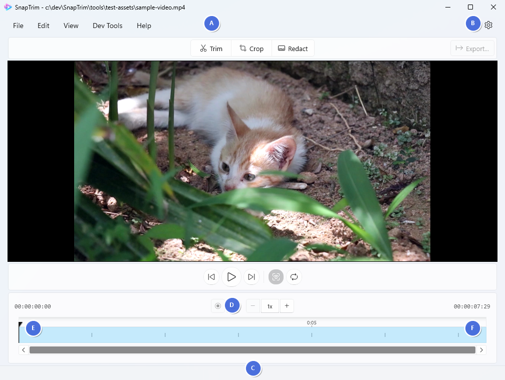 SnapTrim interface overview
